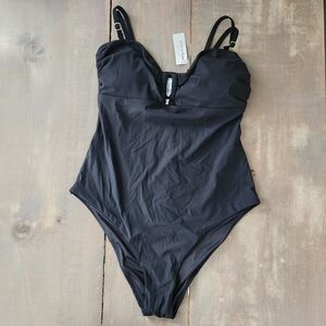 NWT La Vie en Rose Black One-Piece Bathing Suit – Size M
